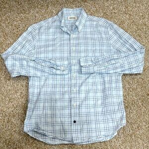 Taylor Stitch Men’s Blue And Red Casual Button-Down Shirt Size S38
